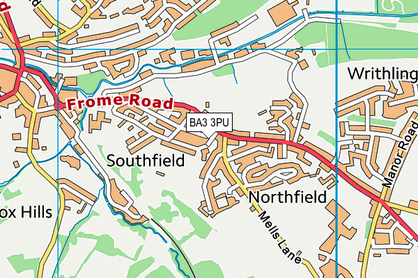 BA3 3PU map - OS VectorMap District (Ordnance Survey)