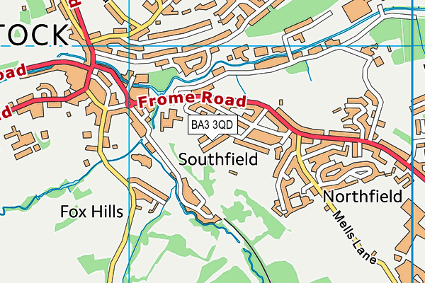 BA3 3QD map - OS VectorMap District (Ordnance Survey)