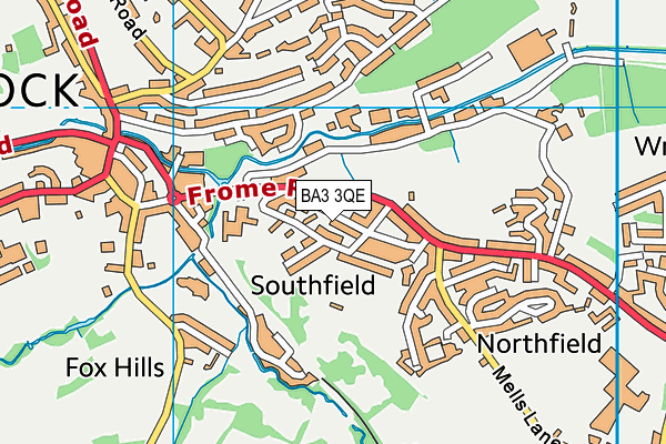 BA3 3QE map - OS VectorMap District (Ordnance Survey)