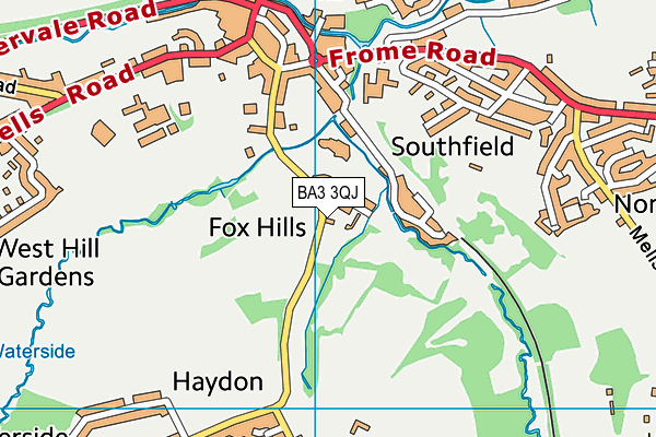 BA3 3QJ map - OS VectorMap District (Ordnance Survey)