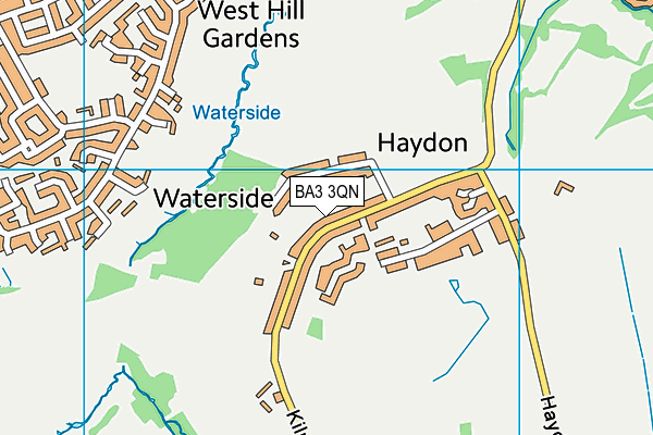 BA3 3QN map - OS VectorMap District (Ordnance Survey)