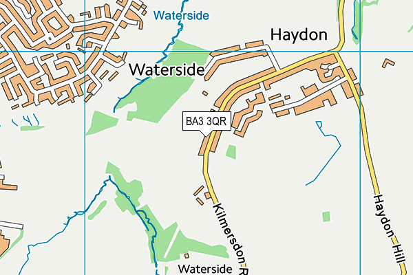 BA3 3QR map - OS VectorMap District (Ordnance Survey)