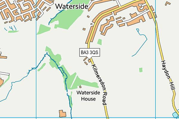 BA3 3QS map - OS VectorMap District (Ordnance Survey)