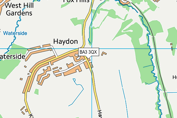 BA3 3QX map - OS VectorMap District (Ordnance Survey)