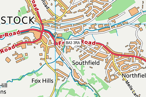 BA3 3RA map - OS VectorMap District (Ordnance Survey)