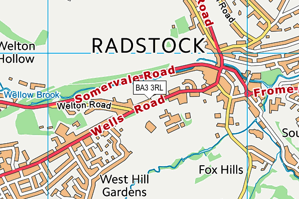 BA3 3RL map - OS VectorMap District (Ordnance Survey)