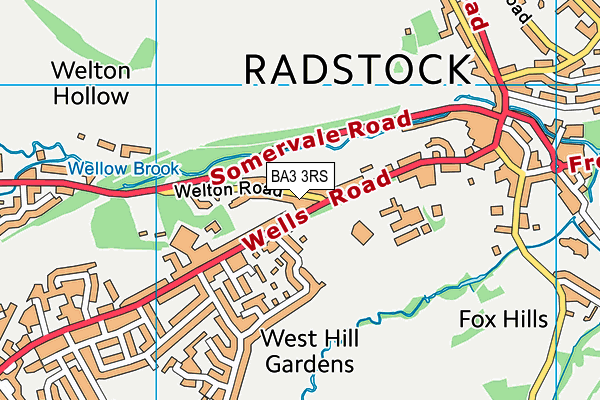 BA3 3RS map - OS VectorMap District (Ordnance Survey)