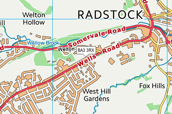 BA3 3RX map - OS VectorMap District (Ordnance Survey)