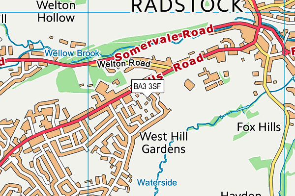 BA3 3SF map - OS VectorMap District (Ordnance Survey)