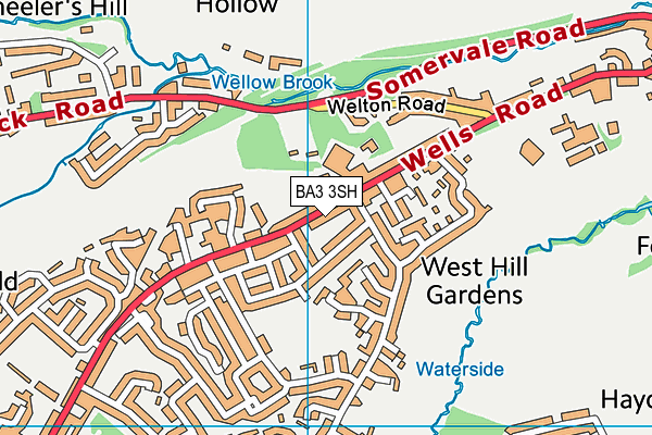 BA3 3SH map - OS VectorMap District (Ordnance Survey)