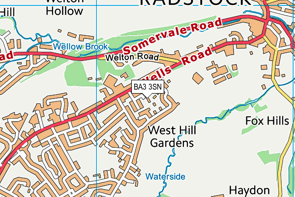 BA3 3SN map - OS VectorMap District (Ordnance Survey)