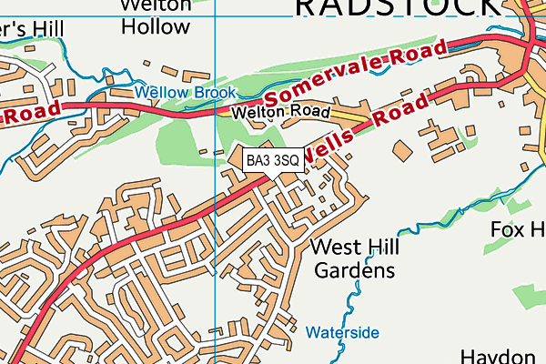 BA3 3SQ map - OS VectorMap District (Ordnance Survey)