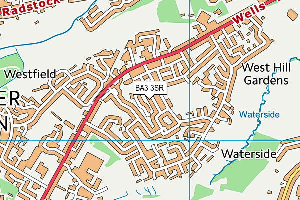 BA3 3SR map - OS VectorMap District (Ordnance Survey)