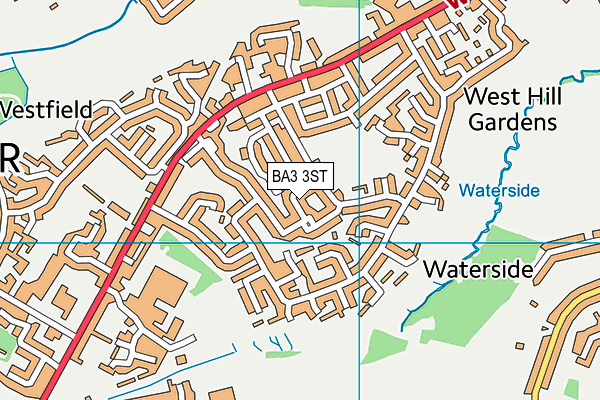 BA3 3ST map - OS VectorMap District (Ordnance Survey)