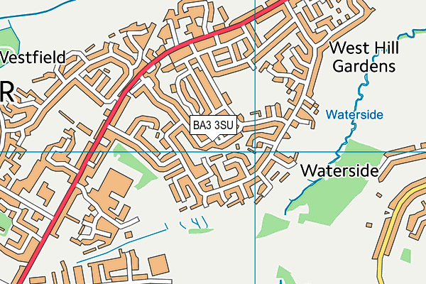 BA3 3SU map - OS VectorMap District (Ordnance Survey)