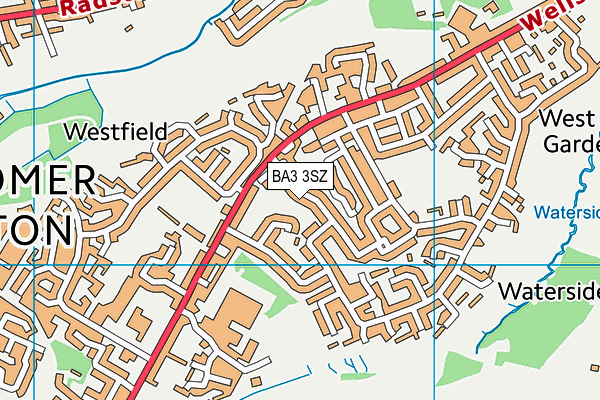 BA3 3SZ map - OS VectorMap District (Ordnance Survey)