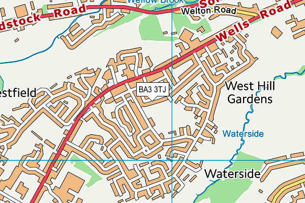 BA3 3TJ map - OS VectorMap District (Ordnance Survey)