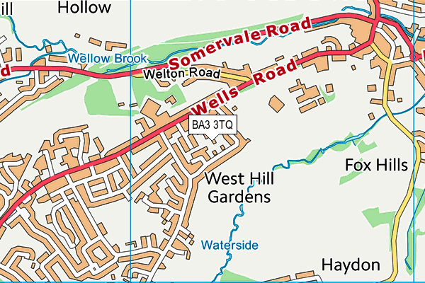 BA3 3TQ map - OS VectorMap District (Ordnance Survey)