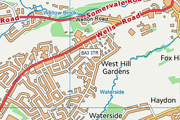 BA3 3TR map - OS VectorMap District (Ordnance Survey)