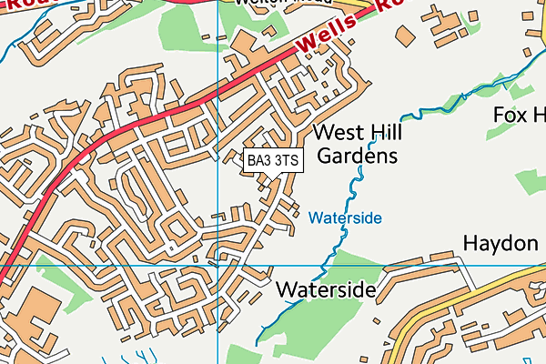 BA3 3TS map - OS VectorMap District (Ordnance Survey)