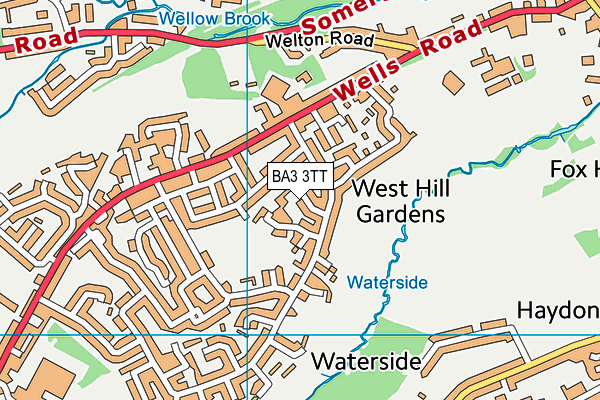 BA3 3TT map - OS VectorMap District (Ordnance Survey)