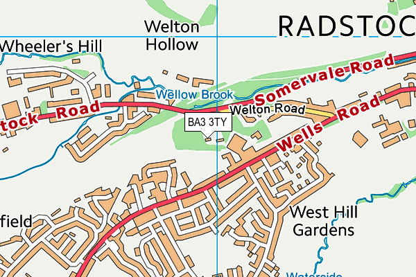 BA3 3TY map - OS VectorMap District (Ordnance Survey)