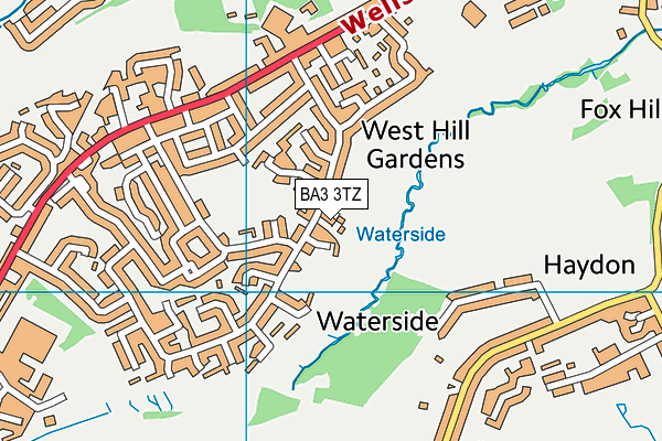 BA3 3TZ map - OS VectorMap District (Ordnance Survey)