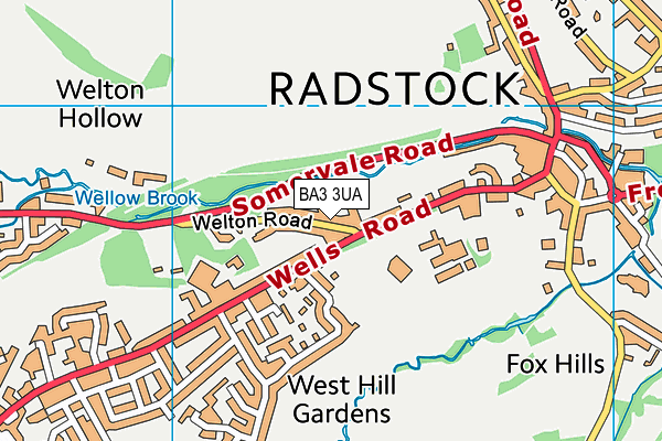 BA3 3UA map - OS VectorMap District (Ordnance Survey)