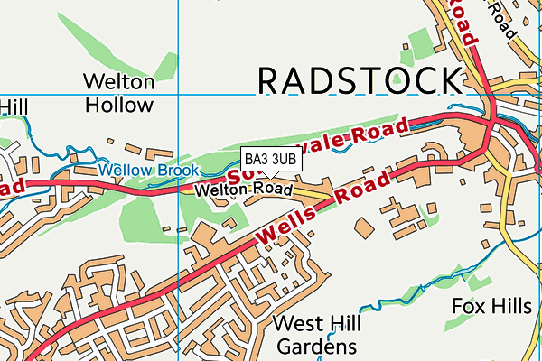 BA3 3UB map - OS VectorMap District (Ordnance Survey)