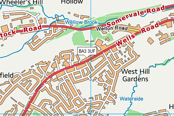 BA3 3UF map - OS VectorMap District (Ordnance Survey)