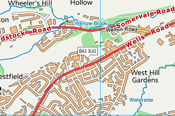 BA3 3UG map - OS VectorMap District (Ordnance Survey)