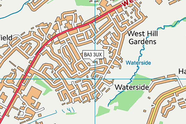 BA3 3UX map - OS VectorMap District (Ordnance Survey)