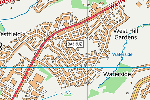 BA3 3UZ map - OS VectorMap District (Ordnance Survey)