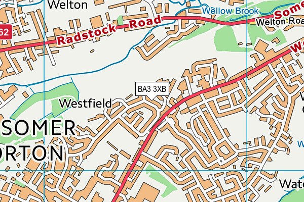 BA3 3XB map - OS VectorMap District (Ordnance Survey)