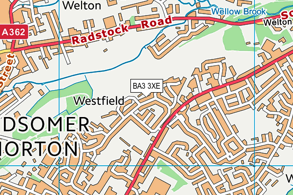 BA3 3XE map - OS VectorMap District (Ordnance Survey)