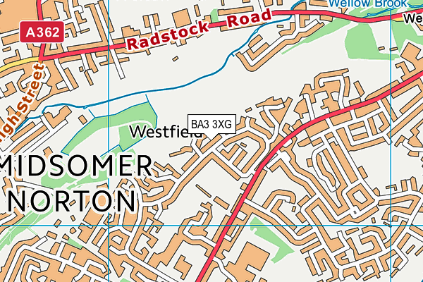 BA3 3XG map - OS VectorMap District (Ordnance Survey)