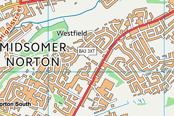 BA3 3XT map - OS VectorMap District (Ordnance Survey)