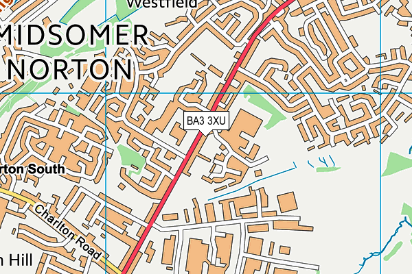 BA3 3XU map - OS VectorMap District (Ordnance Survey)