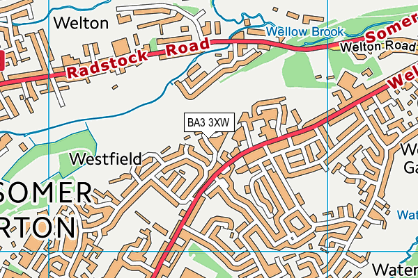 BA3 3XW map - OS VectorMap District (Ordnance Survey)