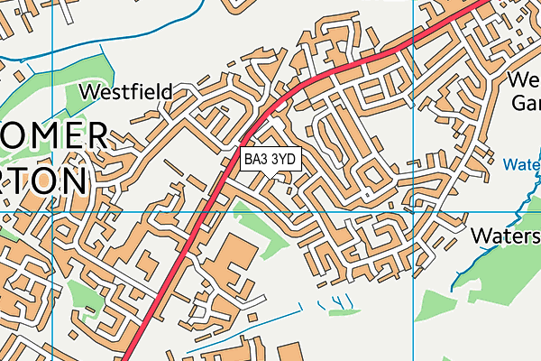 BA3 3YD map - OS VectorMap District (Ordnance Survey)