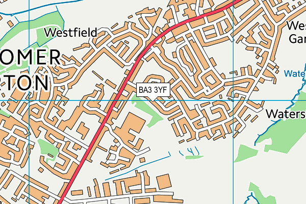 BA3 3YF map - OS VectorMap District (Ordnance Survey)