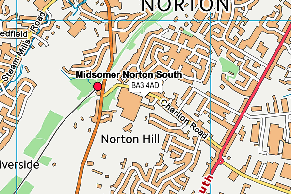 Norton Hill Sports Centre map (BA3 4AD) - OS VectorMap District (Ordnance Survey)