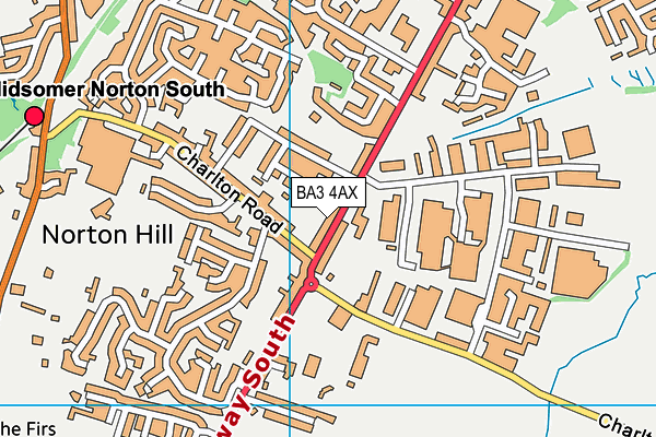 BA3 4AX map - OS VectorMap District (Ordnance Survey)