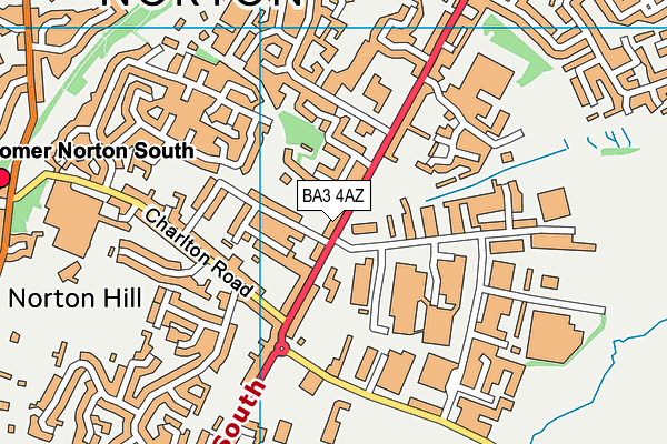 BA3 4AZ map - OS VectorMap District (Ordnance Survey)