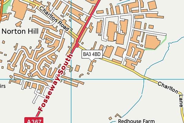 Prattens Sports And Social Club map (BA3 4BD) - OS VectorMap District (Ordnance Survey)