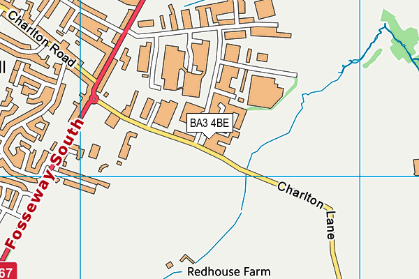 BA3 4BE map - OS VectorMap District (Ordnance Survey)