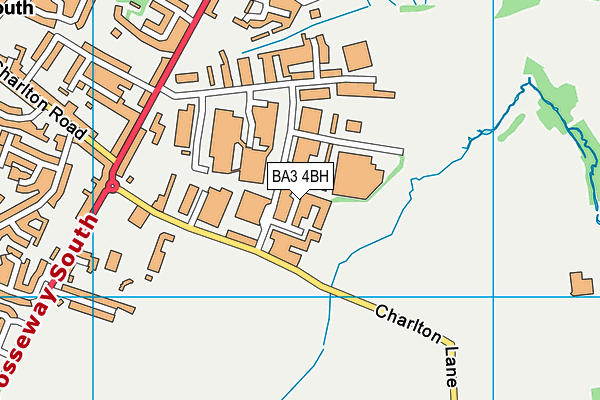BA3 4BH map - OS VectorMap District (Ordnance Survey)