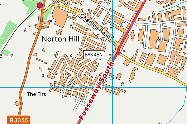 BA3 4BN map - OS VectorMap District (Ordnance Survey)