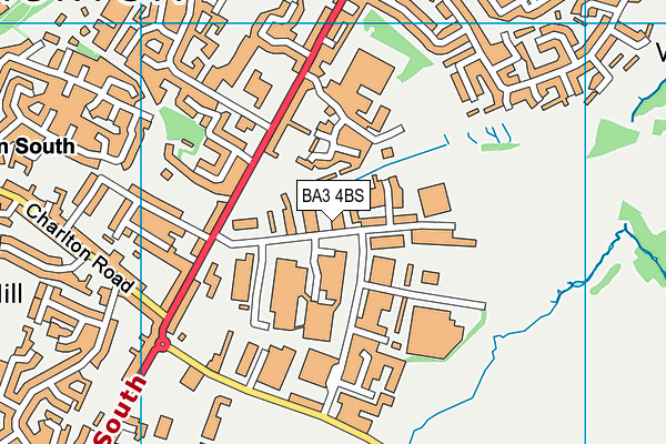 BA3 4BS map - OS VectorMap District (Ordnance Survey)