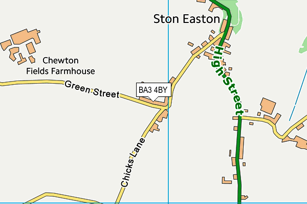 BA3 4BY map - OS VectorMap District (Ordnance Survey)